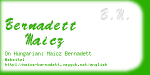 bernadett maicz business card